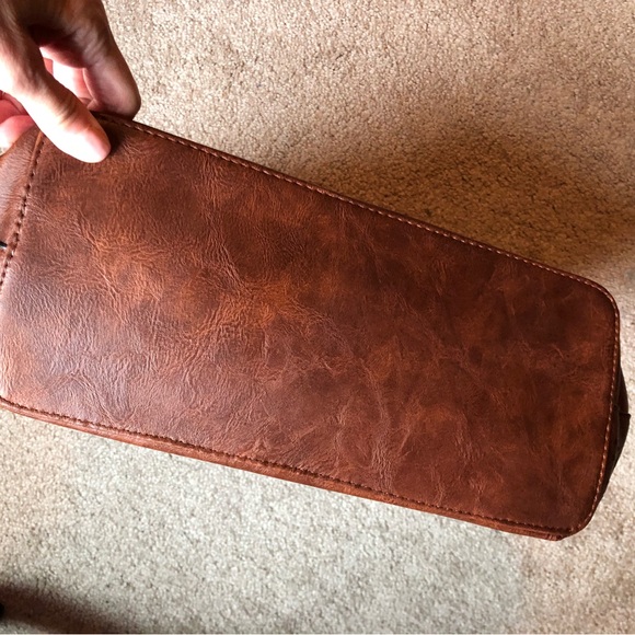 NWT AR New York Coffee Perforated Hobo & Crossbody Bag - Picture 8 of 16